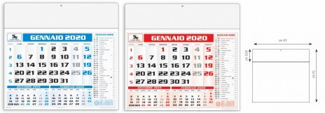 Calendario americano trimestrale economico personalizzato