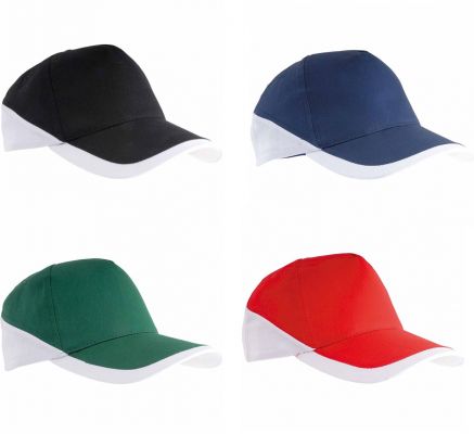 Cappellini Baseball 5 pannelli bordi bianchi bicolore